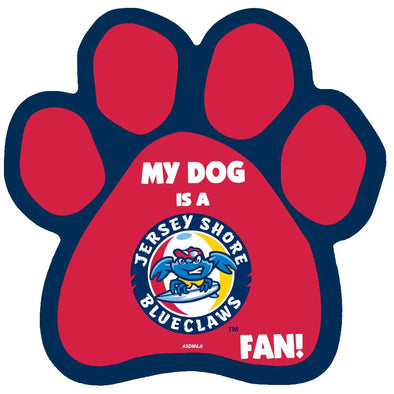 Jersey Shore BlueClaws All Star Dogs Paw Car Magnet