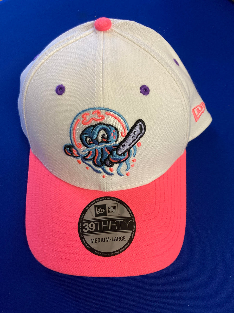 Jersey Shore Blueclaws COPA White-Purple-Pink Fitted Hat