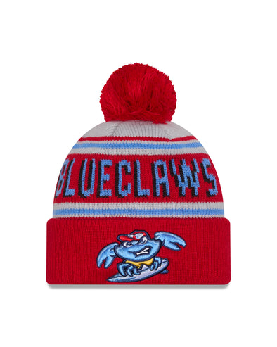 Jersey Shore BlueClaws New Era 2025 Adult Knit Cap with Pom