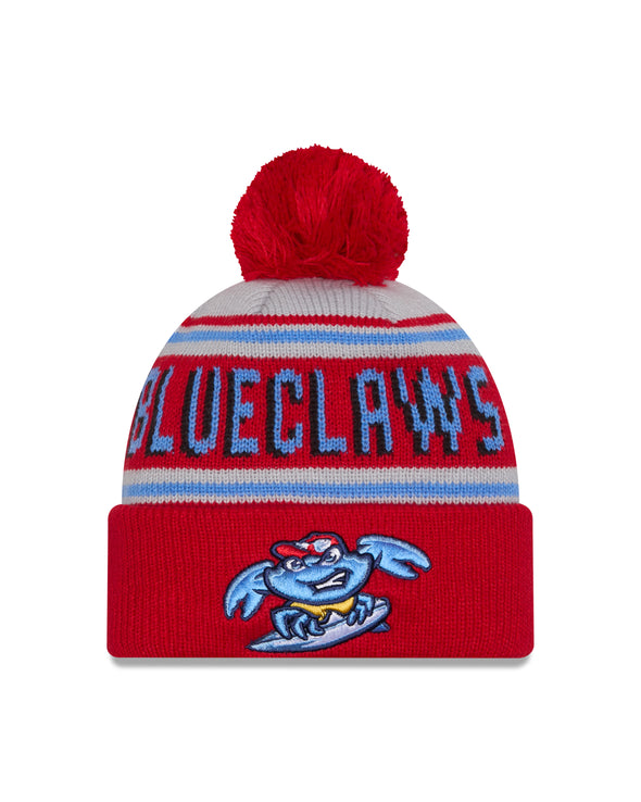 Jersey Shore BlueClaws New Era 2025 Adult Knit Cap with Pom