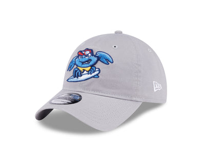 Jersey Shore BlueClaws New Era Gray Adjustable Surfing Crab Cap