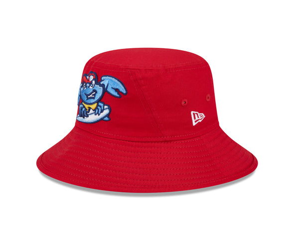 Jersey Shore BlueClaws New Era Bucket Hat Surfing Crab Red