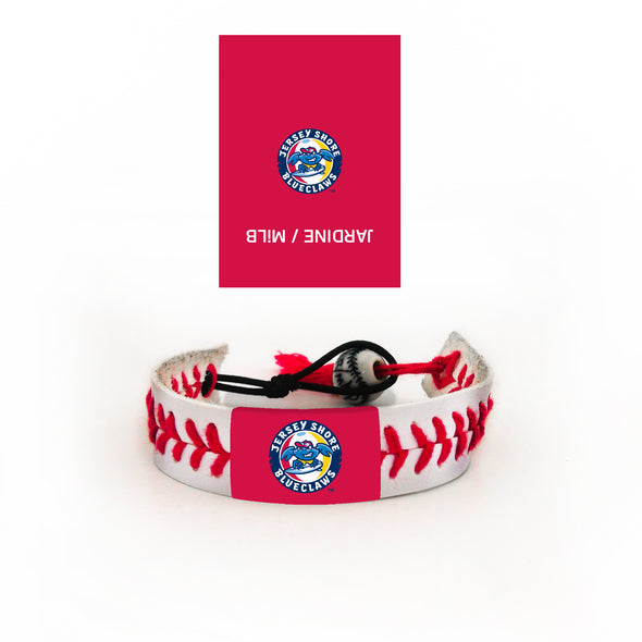 Jersey Shore BlueClaws Baseball Seam Bracelet