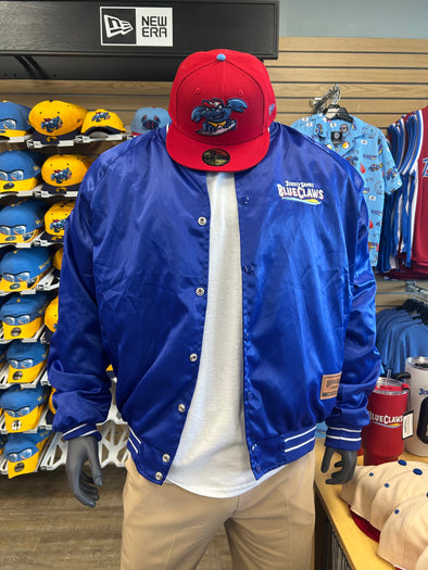Jersey Shore BlueClaws Official League Primary Logo Satin Jacket
