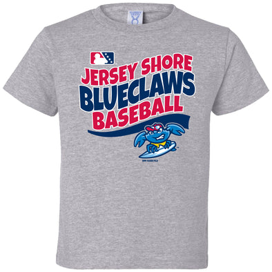 Jersey Shore BlueClaws Toddler Surfing Crab T-Shirt