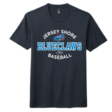 Jersey Shore BlueClaws Boogie Board Crab BP Logo T-Shirt Navy
