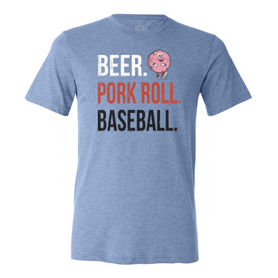Jersey Shore BlueClaws 108 Stitches Beer. Pork Roll. Baseball T-Shirt