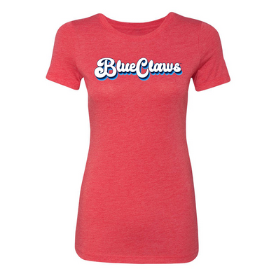 Jersey Shore BlueClaws 108 Stitches Ladies Cursive T-Shirt