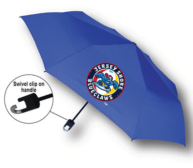 Jersey Shore BlueClaws Primary Logo Clip on Umbrella