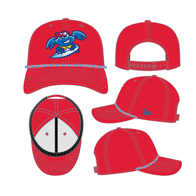 Jersey Shore BlueClaws New Era Red Cap With Rope