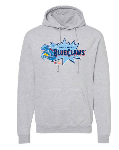Jersey Shore BlueClaws Marvel Defenders of the Diamond Burst Logo Hoodie