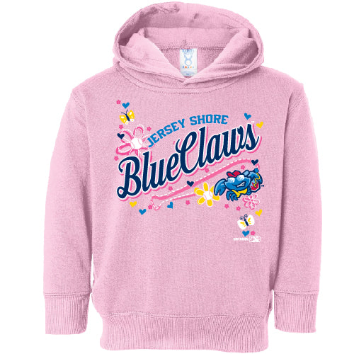 Jersey Shore BlueClaws Toddler Pink Hoodie