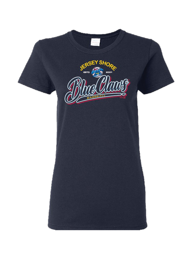Jersey Shore BlueClaws Ladies Navy Primary Tee