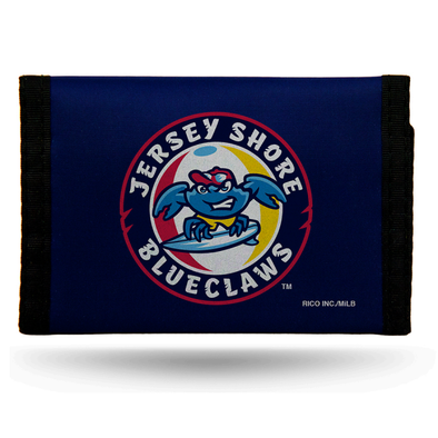 Jersey Shore BlueClaws Nylon Trifold Wallet