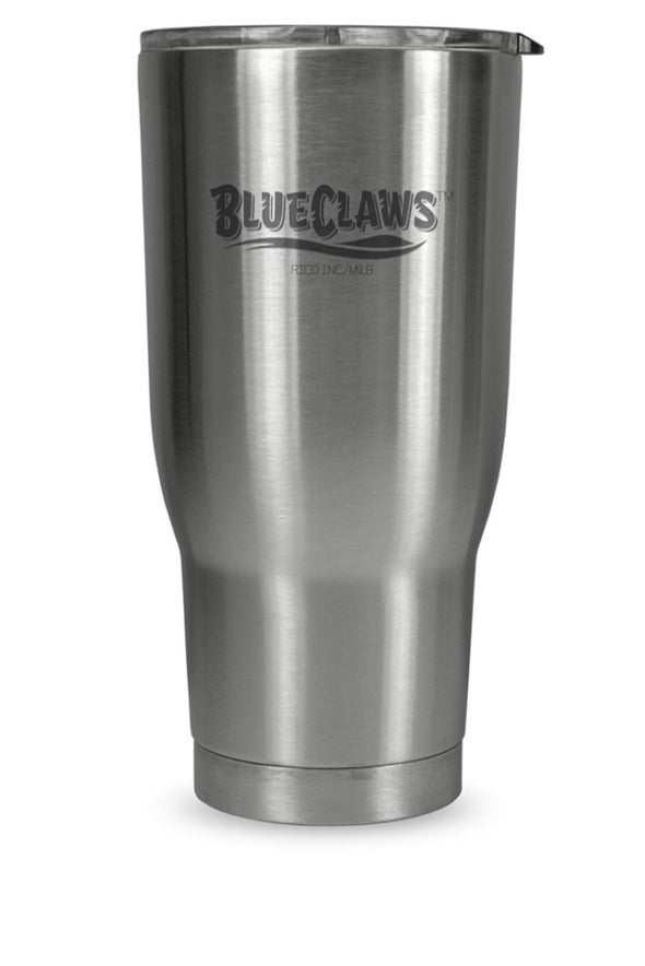 Jersey Shore BlueClaws Primary Wordmark Stainless Steel 30 oz Tumbler